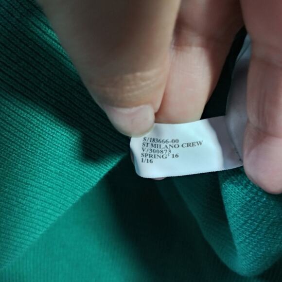 Banana Republic Men's Coolmax Green Stripe Pull Over Sweater Size L - Picture 10 of 10